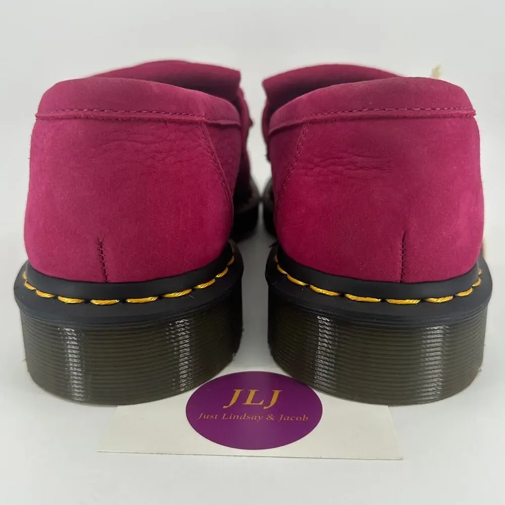 Dr. Martens Adrian Snaffle Fuchsia Pink Horsebit Kiltie Loafers Size 11 M/ 12 W